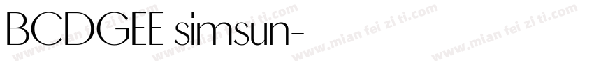 BCDGEE simsun字体转换